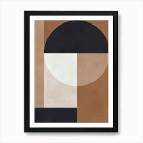 Geometric harmony in brown 7 Art Print