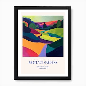 Colourful Gardens Biltmore Estate Gardens Usa 1 Blue Poster Art Print