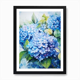 Blue Hydrangeas 13 Art Print