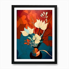 Abstract Of Flowers In A Vase 1 Art Print