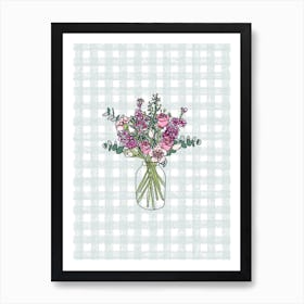 Bouquet Of Flowers In A Vase Art Print