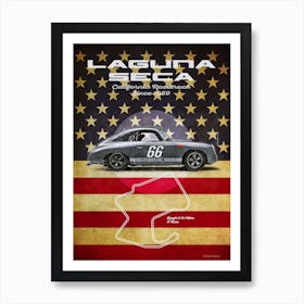 Laguna Seca  P 356 Vintage Art Print