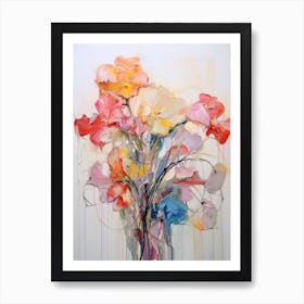 Abstract Flower Painting Carnation 3 Art Print