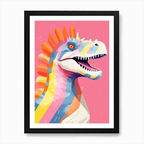 Colourful Dinosaur Spinosaurus 2 Art Print