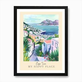 My Happy Place Cape Town 1 Travel Poster Art Print