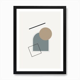 Minimal Scattered Geometircs Art Print