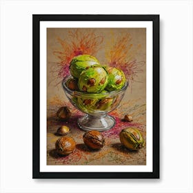 Pistachio Nuts Art Print