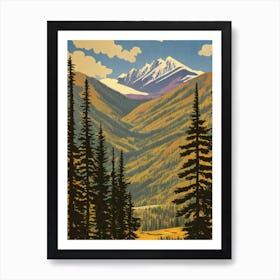 Olympic National Park United States Of America Vintage Poster Art Print