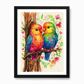 Lovebirds 2 Art Print