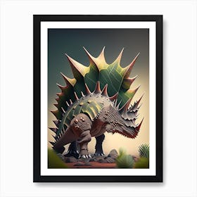 Stegosaurus Illustration Dinosaur Art Print