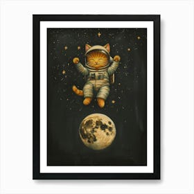 Astronaut Cat 1 Art Print