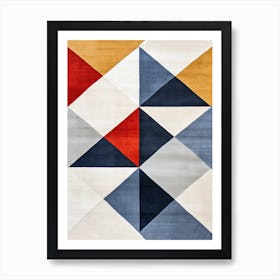 Dynamic Geometry; Abstract Mid Century Fusion Art Print