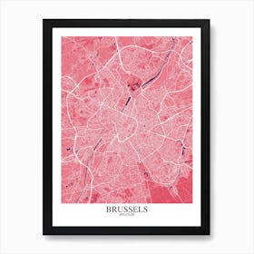 Brussels Pink Purple Art Print