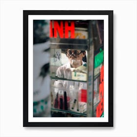 Street Side Cigarette Salesman In Saigon Art Print