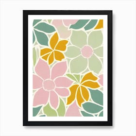 Lotus Pastel Floral 1 Flower Art Print