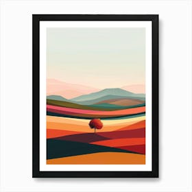 Landscape With A Tree 1 Art Print