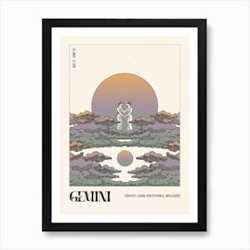 Gemini Star Sign Zodiac Art Art Print