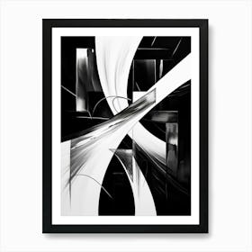 Infinity Abstract Black And White 2 Art Print