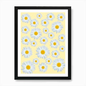 Daisy dreams cream Art Print