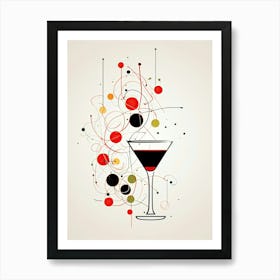 Mid Century Modern Zombie Floral Infusion Cocktail 1 Art Print