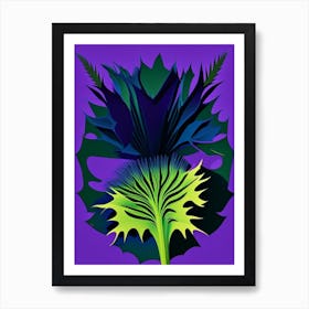 Thistle Leaf Vibrant Inspired 2 Art Print