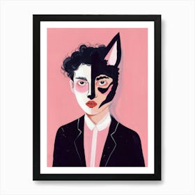 Cat Mask Art Print