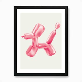 Balloon Dog Pink Art Print