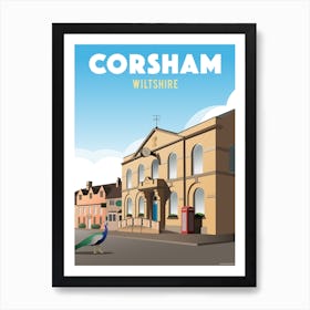 Corsham Town Hall Peacock Art Print