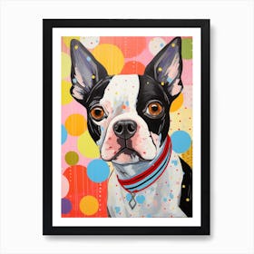 Boston Terrier Pop Art Inspired 2 Art Print