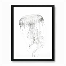 Box Jellyfish Drawing 6 Art Print