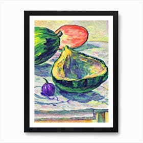 Acorn Squash Fauvist vegetable Art Print