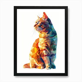 Polygonal Cat 1 Art Print