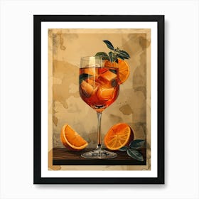 Vintage Aperol Spritz Art Print Art Print