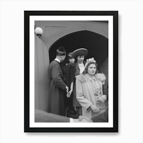 Shaking Hands With Members Of The Congregation After Easter Services At An Episcopal Church, South Side Of Art Print