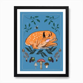 Sleeping Deer Art Print