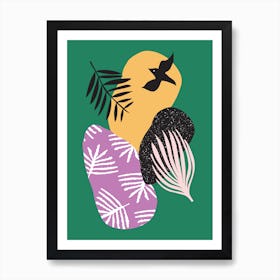 Tropical Bird in Green Art Print