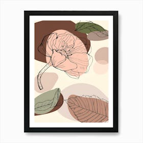 Abstract Flower Leaves Art Print