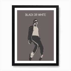 Black Or White Michael Jackson 1 Art Print