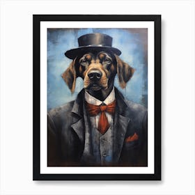 Gangster Dog Plott Hound 2 Art Print