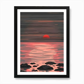 Sunset Over The Sea 11 Art Print