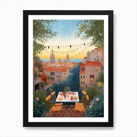 Barcelona Spain 2 Illustration Poster