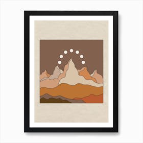 Night Time Mountains Art Print