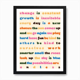 Life Manifesto Art Print