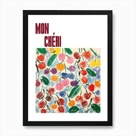 Mon Cheri Poster Cherry Painting Matisse Style 7 Art Print