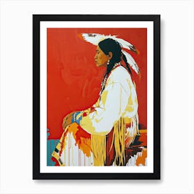 Shoshone Simplicity In Abstract Art ! Native American Art Art Print