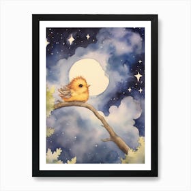 Baby Bird 1 Sleeping In The Clouds Art Print
