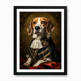Beagle Baroque 2 Art Print