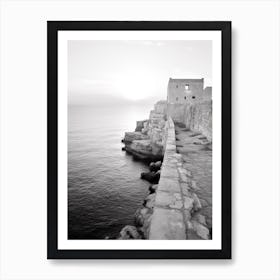 Polignano A Mare, Italy, Black And White Photography 3 Art Print