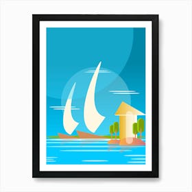 Sailboats On The Water 1 Art Print