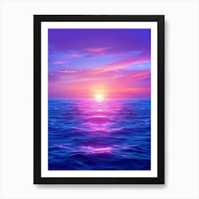 Sunset Over The Ocean 88 Art Print